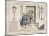 View of Two Drunken Revellers on the Steps of Crockford's Club, London, 1829-John Phillips-Mounted Giclee Print