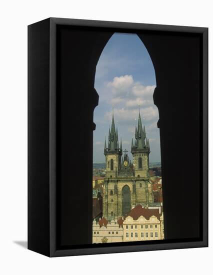 View of Tyn Church in Old Town Square, Prague, Czech Republic-Steve Satushek-Framed Premier Image Canvas