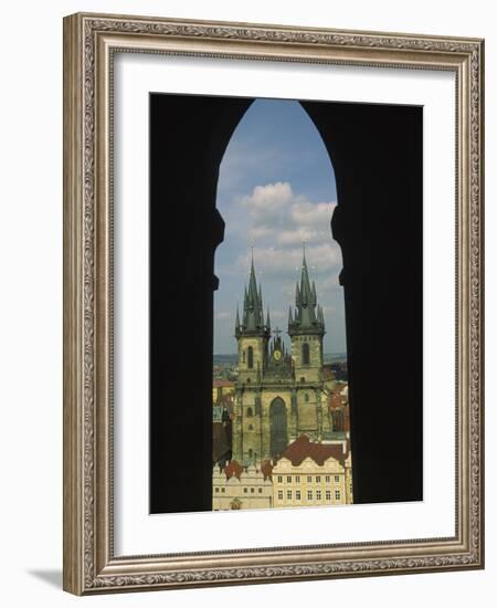 View of Tyn Church in Old Town Square, Prague, Czech Republic-Steve Satushek-Framed Photographic Print