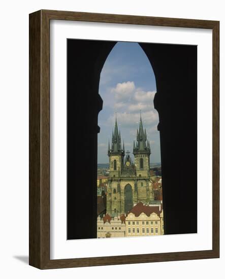 View of Tyn Church in Old Town Square, Prague, Czech Republic-Steve Satushek-Framed Photographic Print