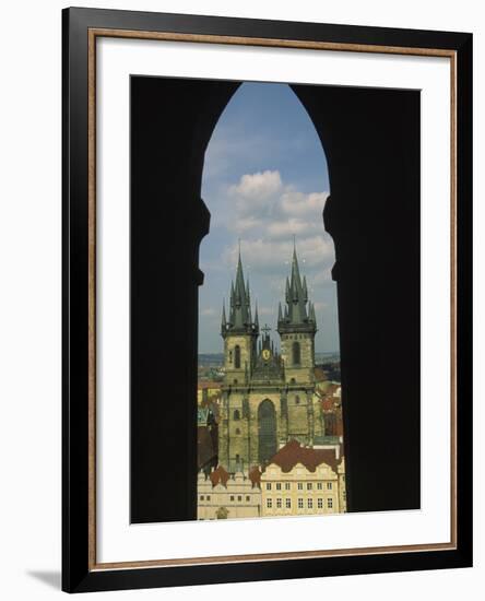 View of Tyn Church in Old Town Square, Prague, Czech Republic-Steve Satushek-Framed Photographic Print