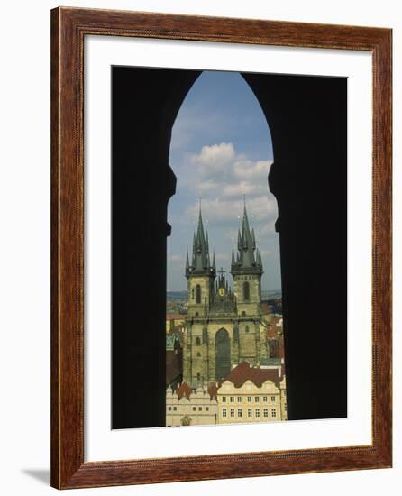View of Tyn Church in Old Town Square, Prague, Czech Republic-Steve Satushek-Framed Photographic Print