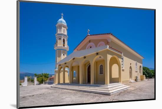 View of typical Greek Orthodox Church near Lakithra, Kefalonia, Ionian Islands, Greek Islands-Frank Fell-Mounted Photographic Print