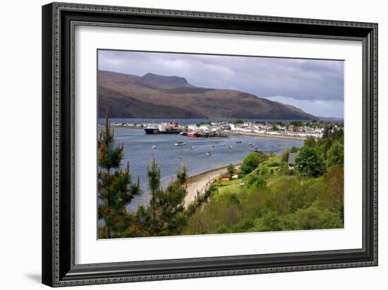 View of Ullapool Harbour, Highland, Scotland-Peter Thompson-Framed Photographic Print