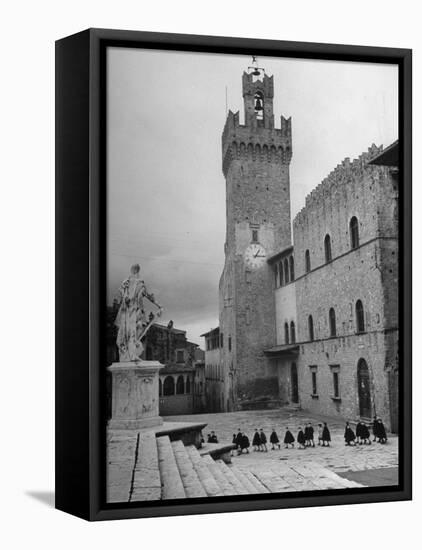 View of Unidentified Church in Arezzo, Italy-Hans Wild-Framed Premier Image Canvas
