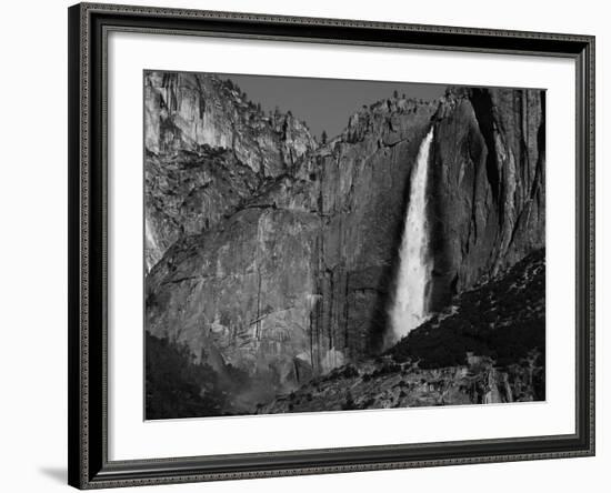 View of Upper Yosemite Falls and Rainbow, Yosemite National Park, California, USA-Adam Jones-Framed Photographic Print