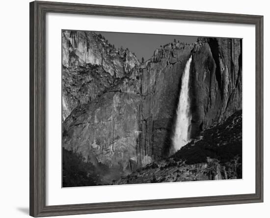 View of Upper Yosemite Falls and Rainbow, Yosemite National Park, California, USA-Adam Jones-Framed Photographic Print