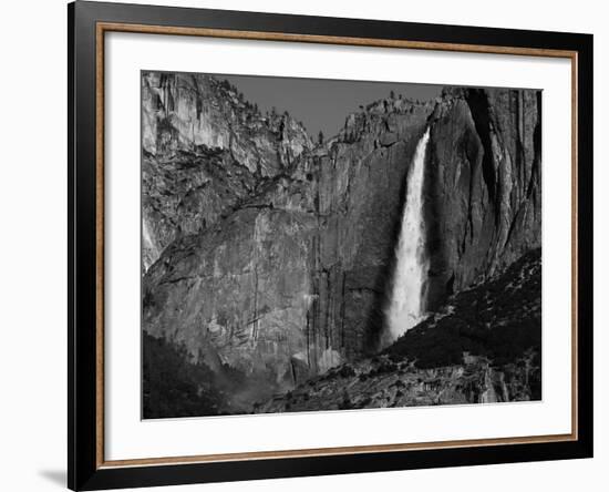 View of Upper Yosemite Falls and Rainbow, Yosemite National Park, California, USA-Adam Jones-Framed Photographic Print