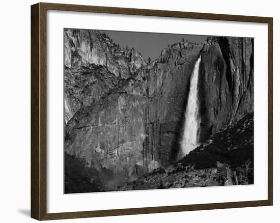 View of Upper Yosemite Falls and Rainbow, Yosemite National Park, California, USA-Adam Jones-Framed Photographic Print