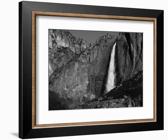 View of Upper Yosemite Falls and Rainbow, Yosemite National Park, California, USA-Adam Jones-Framed Photographic Print