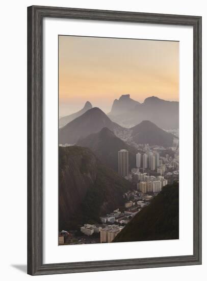 View of Urca and Botafogo, Rio de Janeiro, Brazil, South America-Ian Trower-Framed Photographic Print