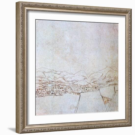 View of Urfahr, C1510-1553-Wolf Huber-Framed Giclee Print