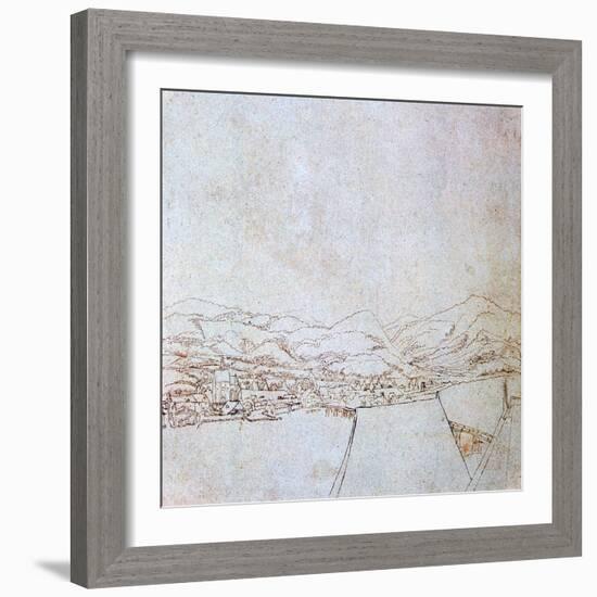 View of Urfahr, C1510-1553-Wolf Huber-Framed Giclee Print