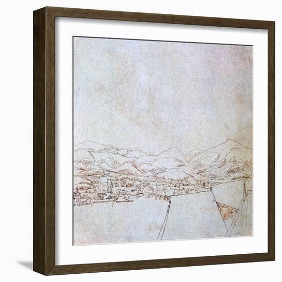 View of Urfahr, C1510-1553-Wolf Huber-Framed Giclee Print