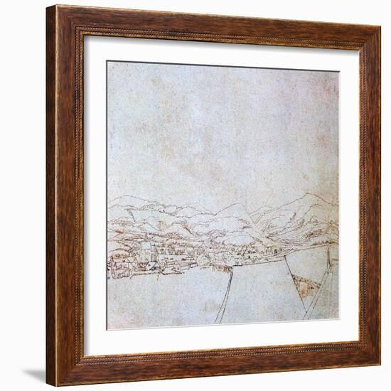 View of Urfahr, C1510-1553-Wolf Huber-Framed Giclee Print