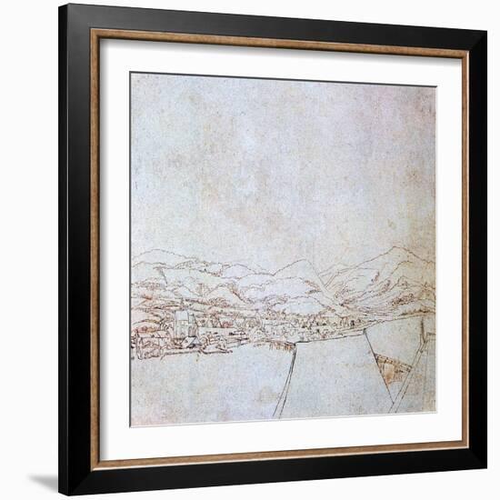 View of Urfahr, C1510-1553-Wolf Huber-Framed Giclee Print