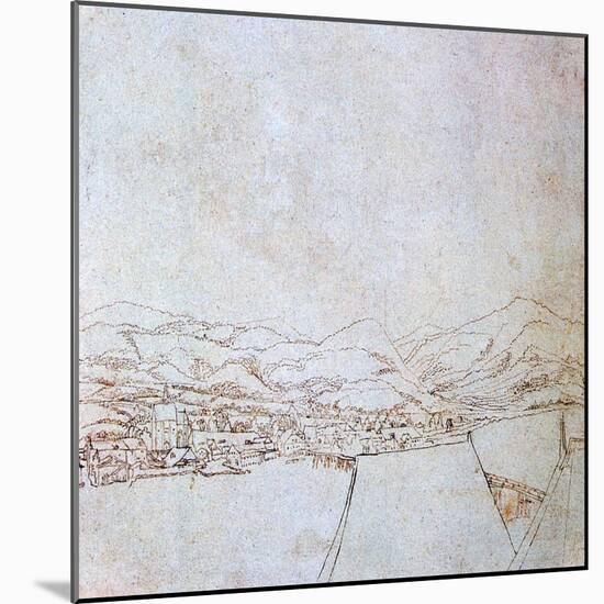 View of Urfahr, C1510-1553-Wolf Huber-Mounted Giclee Print
