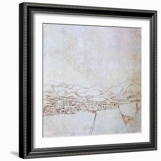 View of Urfahr, C1510-1553-Wolf Huber-Framed Giclee Print