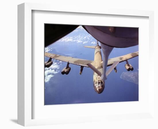 View of USAF B-52 Stratofortress Bomber in Flight-null-Framed Photographic Print