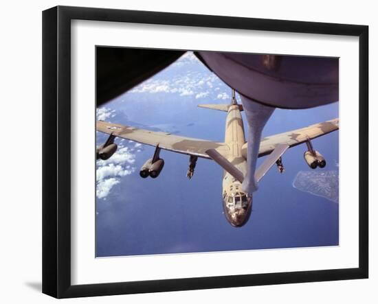 View of USAF B-52 Stratofortress Bomber in Flight-null-Framed Photographic Print