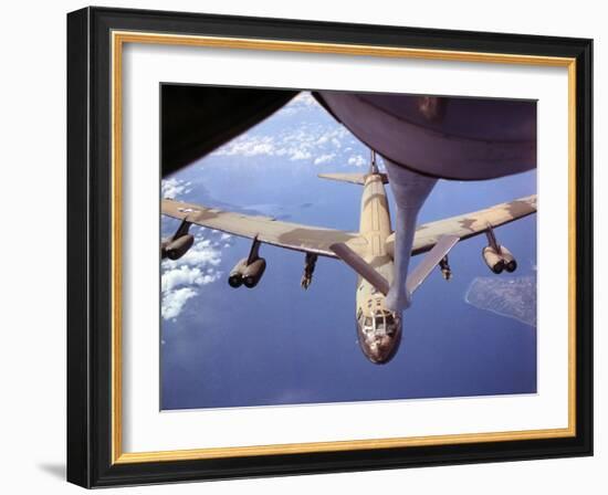 View of USAF B-52 Stratofortress Bomber in Flight-null-Framed Photographic Print