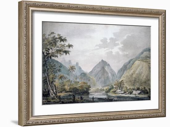View of Vaitepiha Valley, Tahiti, 1777-John Webber-Framed Giclee Print