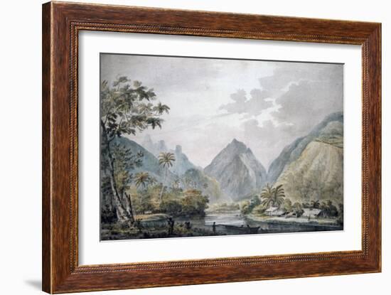 View of Vaitepiha Valley, Tahiti, 1777-John Webber-Framed Giclee Print