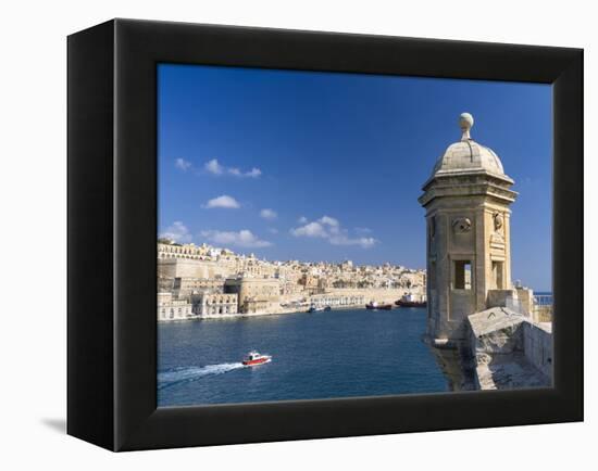 View of Valletta with Grand Harbor Seen from Senglea, Valletta, Malta-Martin Zwick-Framed Premier Image Canvas