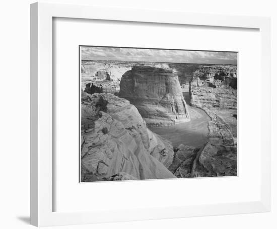 View Of Valley From Mountain "Canyon De Chelly" National Monument Arizona. 1933-1942-Ansel Adams-Framed Art Print