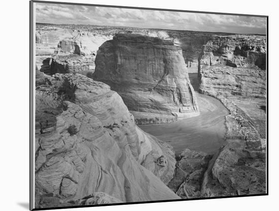 View Of Valley From Mountain "Canyon De Chelly" National Monument Arizona. 1933-1942-Ansel Adams-Mounted Art Print