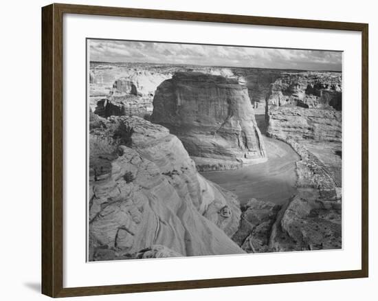 View Of Valley From Mountain "Canyon De Chelly" National Monument Arizona. 1933-1942-Ansel Adams-Framed Premium Giclee Print