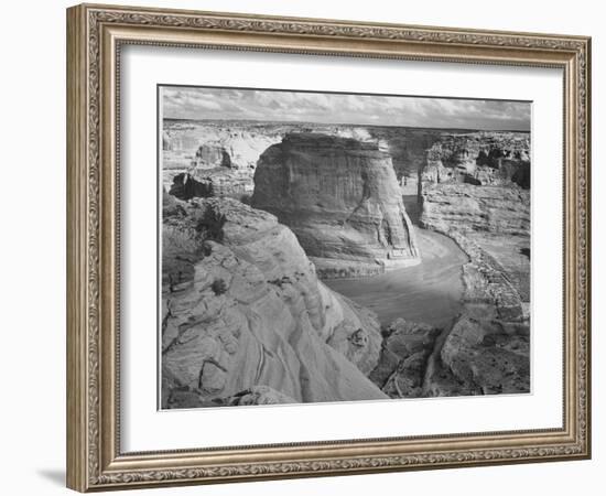 View Of Valley From Mountain "Canyon De Chelly" National Monument Arizona. 1933-1942-Ansel Adams-Framed Premium Giclee Print