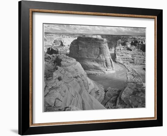 View Of Valley From Mountain "Canyon De Chelly" National Monument Arizona. 1933-1942-Ansel Adams-Framed Premium Giclee Print