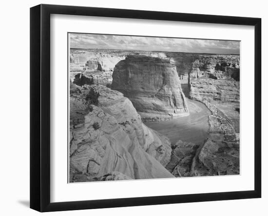 View Of Valley From Mountain "Canyon De Chelly" National Monument Arizona. 1933-1942-Ansel Adams-Framed Premium Giclee Print