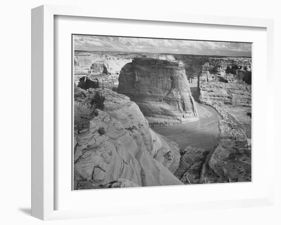 View Of Valley From Mountain "Canyon De Chelly" National Monument Arizona. 1933-1942-Ansel Adams-Framed Premium Giclee Print