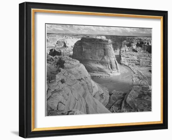 View Of Valley From Mountain "Canyon De Chelly" National Monument Arizona. 1933-1942-Ansel Adams-Framed Premium Giclee Print