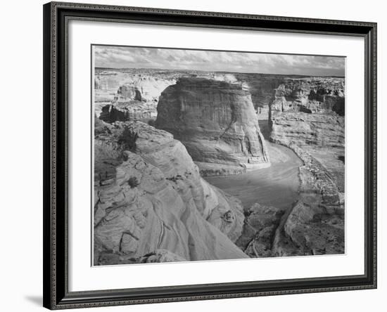 View Of Valley From Mountain "Canyon De Chelly" National Monument Arizona. 1933-1942-Ansel Adams-Framed Art Print