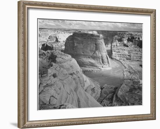 View Of Valley From Mountain "Canyon De Chelly" National Monument Arizona. 1933-1942-Ansel Adams-Framed Art Print