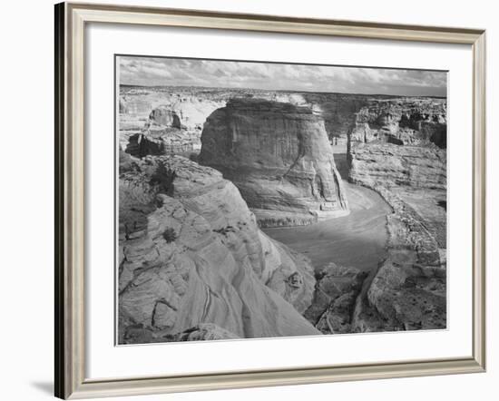 View Of Valley From Mountain "Canyon De Chelly" National Monument Arizona. 1933-1942-Ansel Adams-Framed Art Print