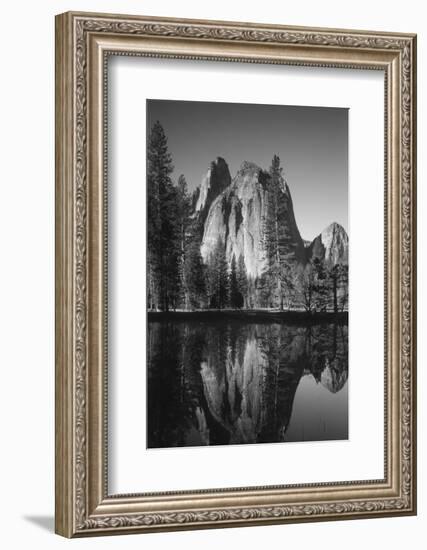 View of Valley's Sheer Rock with Pond, Yosemite National Park, California, USA-Paul Souders-Framed Photographic Print