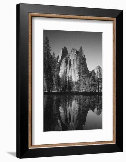 View of Valley's Sheer Rock with Pond, Yosemite National Park, California, USA-Paul Souders-Framed Photographic Print