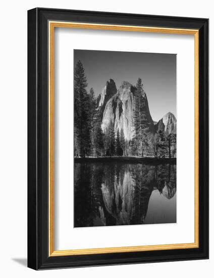 View of Valley's Sheer Rock with Pond, Yosemite National Park, California, USA-Paul Souders-Framed Photographic Print