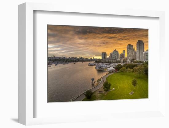 View of Vancouver skyline and False Creek as viewed from Cambie Street Bridge, Vancouver, British C-Frank Fell-Framed Photographic Print