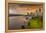View of Vancouver skyline and False Creek as viewed from Cambie Street Bridge, Vancouver, British C-Frank Fell-Framed Premier Image Canvas