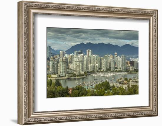 View of Vancouver skyline as viewed from Mount Pleasant District, Vancouver, British Columbia, Cana-Frank Fell-Framed Photographic Print