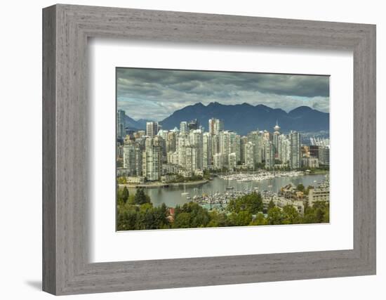 View of Vancouver skyline as viewed from Mount Pleasant District, Vancouver, British Columbia, Cana-Frank Fell-Framed Photographic Print