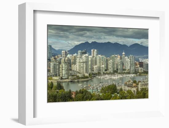 View of Vancouver skyline as viewed from Mount Pleasant District, Vancouver, British Columbia, Cana-Frank Fell-Framed Photographic Print