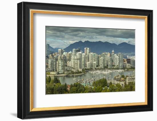 View of Vancouver skyline as viewed from Mount Pleasant District, Vancouver, British Columbia, Cana-Frank Fell-Framed Photographic Print