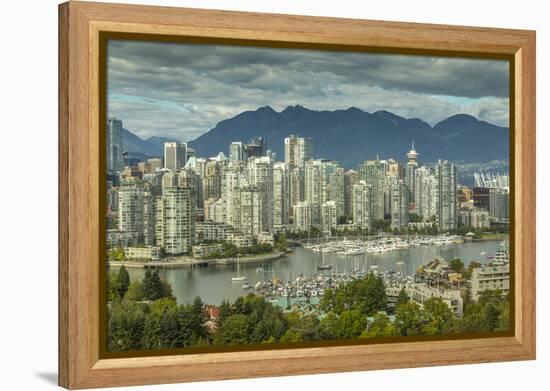 View of Vancouver skyline as viewed from Mount Pleasant District, Vancouver, British Columbia, Cana-Frank Fell-Framed Premier Image Canvas