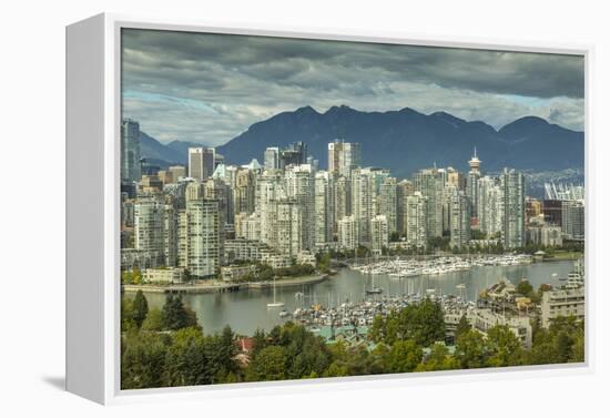 View of Vancouver skyline as viewed from Mount Pleasant District, Vancouver, British Columbia, Cana-Frank Fell-Framed Premier Image Canvas